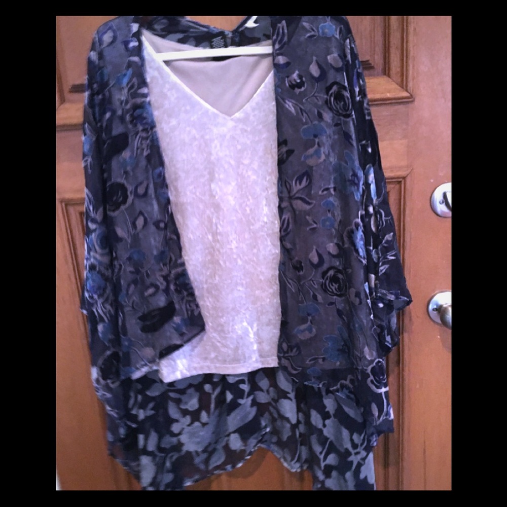 Cato Velvet burnout kimono